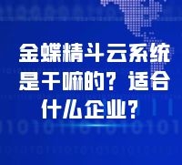 金蝶精斗云系统是什么软件？适合什么企业？