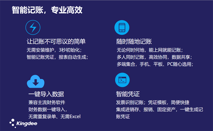 金蝶云会计智能记账专业高效