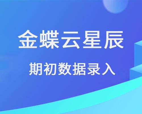 金蝶云星辰期初数据在哪里录入，有哪些常见问题？