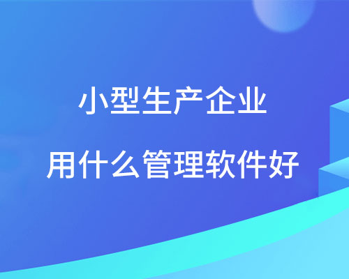 小型生产企业用什么管理软件好？