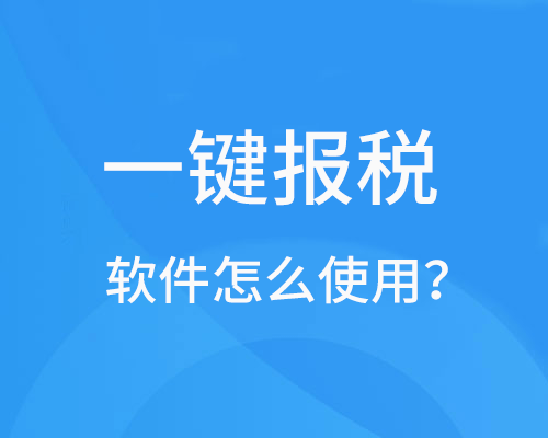 一键报税是什么意思，一键报税软件怎么使用？